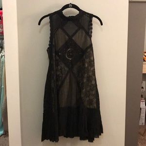 FREE PEOPLE black laced dress